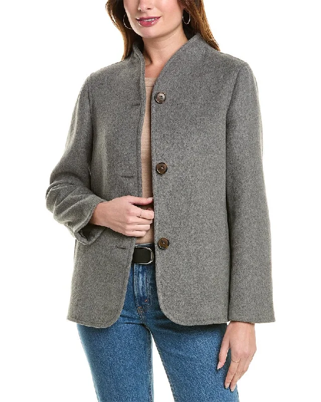 Women's pea coats with brass buttons for a nautical - inspired styleBrooks Brothers Wool-Blend Jacket Women's pea coats with brass buttons for a nautical - inspired styleBrooks Brothers Wool-Blend Jacket