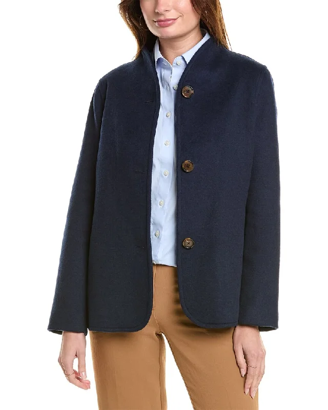 Oversized women's wool coats in a monochromatic look for a trendy outfitBrooks Brothers Wool-Blend Jacket Oversized women's wool coats in a monochromatic look for a trendy outfitBrooks Brothers Wool-Blend Jacket