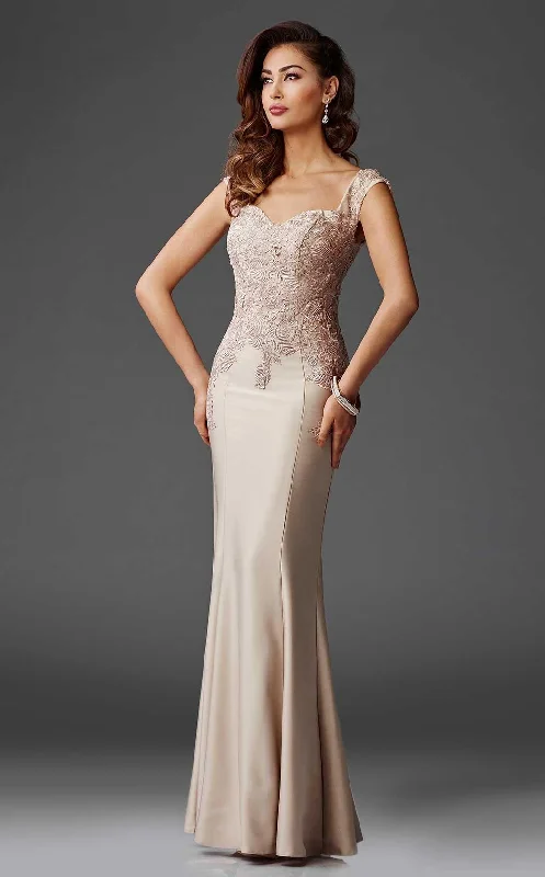 A - line formal dresses with beaded lace appliques for formal eventsClarisse M6416 Dress A - line formal dresses with beaded lace appliques for formal eventsClarisse M6416 Dress