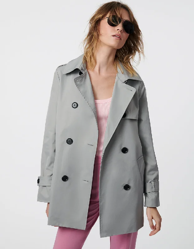 Classic Contrast Short Trench Coat