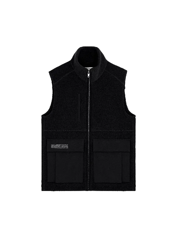 Water - resistant women's trench coats with adjustable cuffs for rainy daysWomen's DNA Utility Wool Gilet—black Water - resistant women's trench coats with adjustable cuffs for rainy daysWomen's DNA Utility Wool Gilet—black