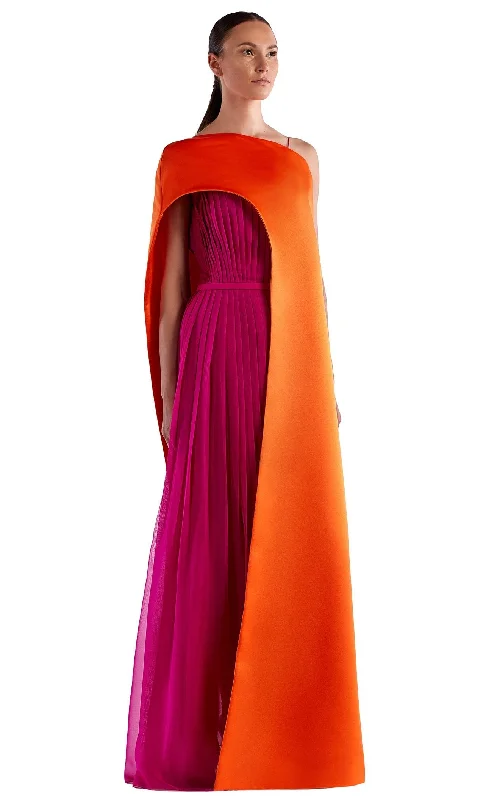 Formal dresses with high - low hems and floral embroidery for a unique prom styleEdward Arsouni Couture SS0515 Dress