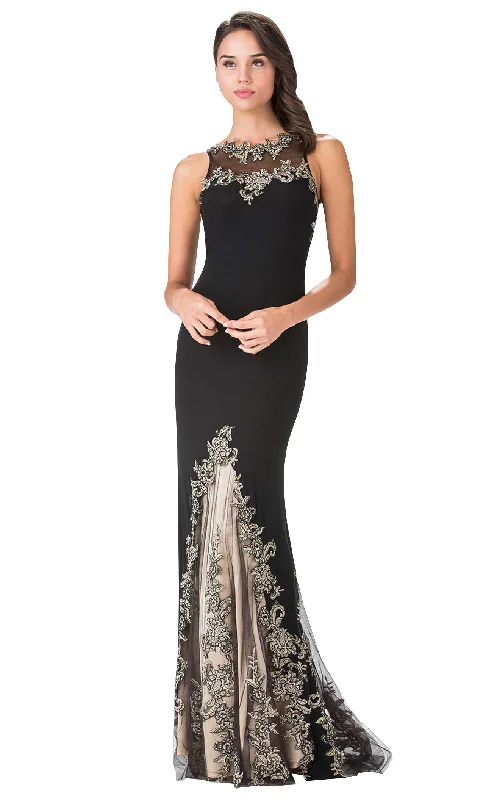 Sheath formal dresses with metallic thread detailing for a modern promElizabeth K GL2204 Dress Sheath formal dresses with metallic thread detailing for a modern promElizabeth K GL2204 Dress