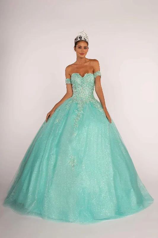 Formal dresses with fringe - trimmed sleeves and wrap - around styles for a bohemian - inspired formal eventElizabeth K - GL2604 Strapless Sweetheart Appliqued Glitter Ballgown Formal dresses with fringe - trimmed sleeves and wrap - around styles for a bohemian - inspired formal eventElizabeth K - GL2604 Strapless Sweetheart Appliqued Glitter Ballgown