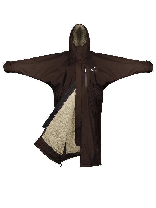 Quilted down women's coats with removable hoods for outdoor activitiesEvolution Women's | Thick Fleece | Fixed Hood | Rich Brown Quilted down women's coats with removable hoods for outdoor activitiesEvolution Women's | Thick Fleece | Fixed Hood | Rich Brown