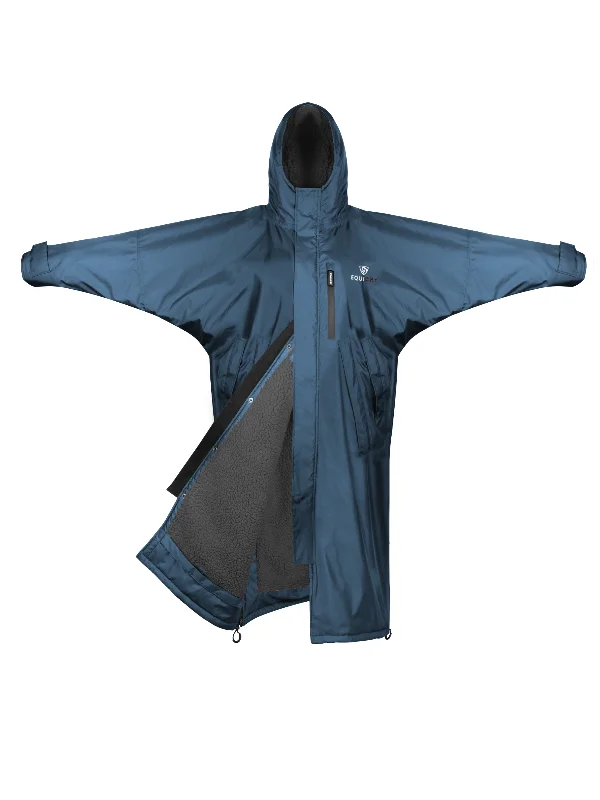 Mid - length women's down coats in a slim fit for a modern and sleek appearanceEvolution Women's | Thick Fleece | Fixed Hood | Steel Blue Mid - length women's down coats in a slim fit for a modern and sleek appearanceEvolution Women's | Thick Fleece | Fixed Hood | Steel Blue