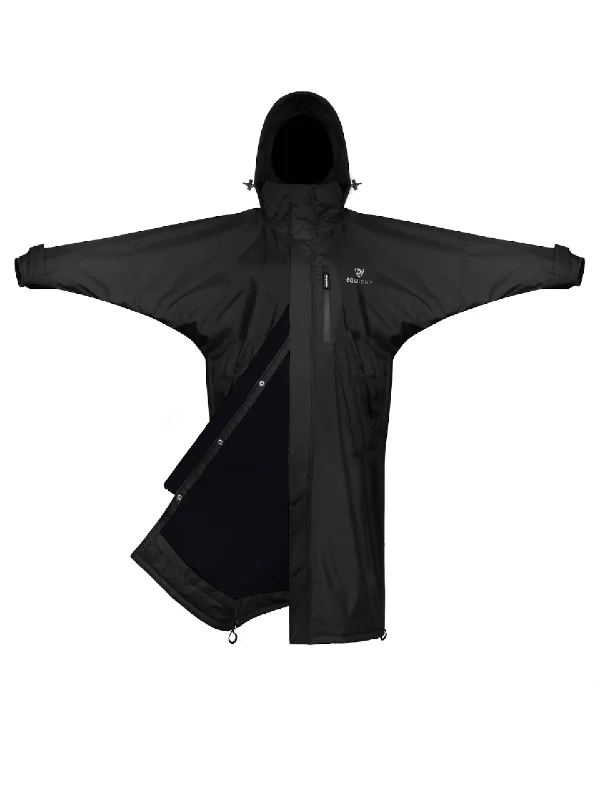 Women's waterproof parka coats with multiple pockets for practicalityEvolution Women's | Thin Fleece | Stowaway Hood | Black iD