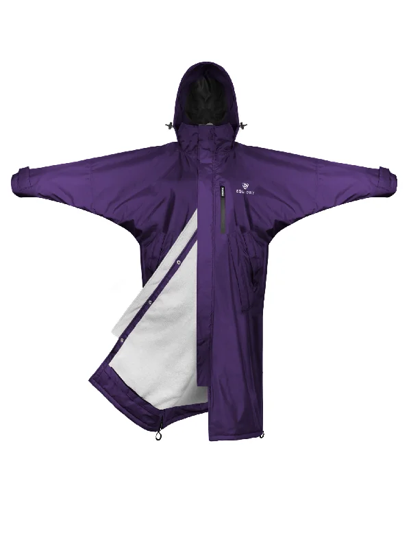 Women's reversible down coats with two - tone designs for versatile stylingEvolution Women's | Thin Fleece | Stowaway Hood | Purple