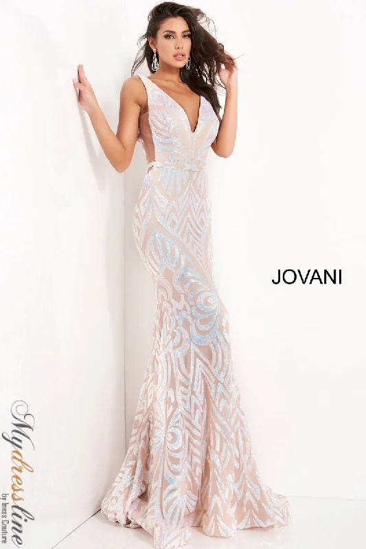Formal dresses with embroidered panels and tulle overlays for a fairytale promJovani 02753 Formal dresses with embroidered panels and tulle overlays for a fairytale promJovani 02753