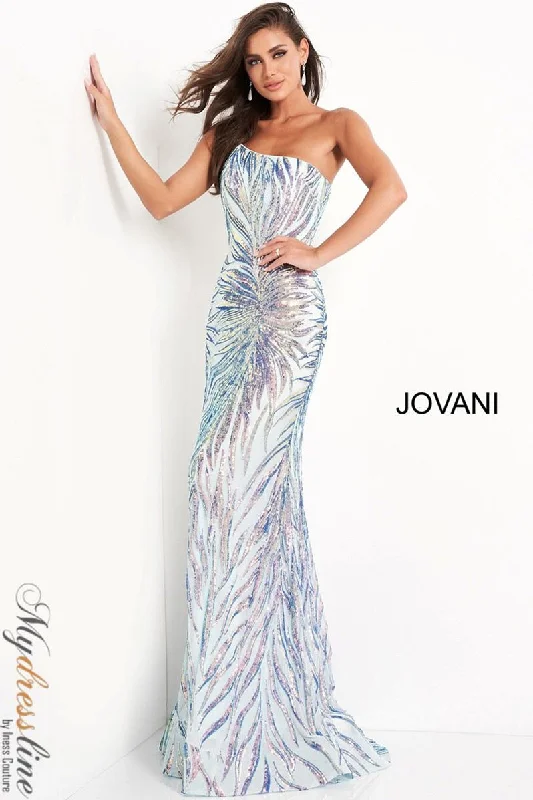 Prom dresses with gathered skirts and crystal - encrusted belts for a luxurious promJovani 05664 Prom dresses with gathered skirts and crystal - encrusted belts for a luxurious promJovani 05664