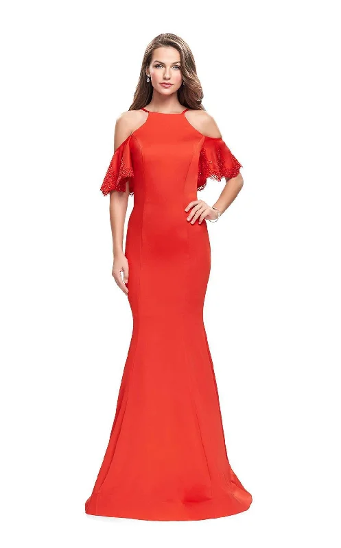 Formal dresses with geometric patterns and metallic accents for a modern formal affairLa Femme 26145 Dress Formal dresses with geometric patterns and metallic accents for a modern formal affairLa Femme 26145 Dress