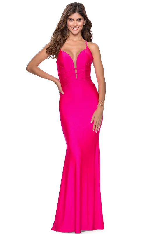 Formal dresses with high - low hems and floral embroidery for a unique prom styleLa Femme 28905 Dress Formal dresses with high - low hems and floral embroidery for a unique prom styleLa Femme 28905 Dress