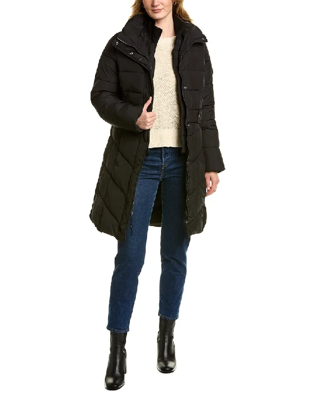 Belted women's cashmere coats in soft pastels for a luxurious feelMarc New York Adler Attached Inner Bib Coat Belted women's cashmere coats in soft pastels for a luxurious feelMarc New York Adler Attached Inner Bib Coat