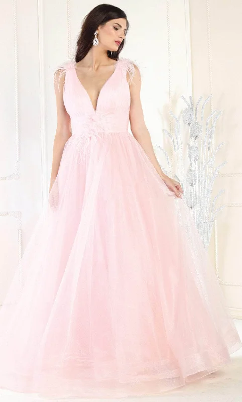Prom dresses with lace - trimmed sleeves and empire - style waists for a flattering and vintage - inspired formal affairMay Queen RQ7929 - Open Back Evening Gown Prom dresses with lace - trimmed sleeves and empire - style waists for a flattering and vintage - inspired formal affairMay Queen RQ7929 - Open Back Evening Gown
