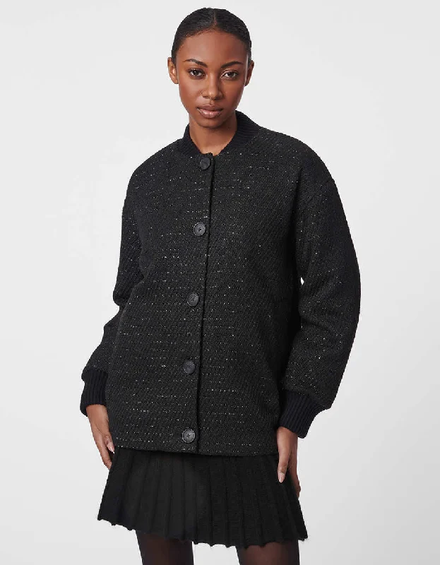 Women's longline double - breasted camel coats for a sophisticated lookMidnight Shadow Bomber Jacket Women's longline double - breasted camel coats for a sophisticated lookMidnight Shadow Bomber Jacket