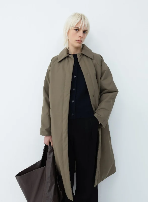 Women's cropped leather coats with silver studs for an edgy lookOriginal below padded trench | taupe Women's cropped leather coats with silver studs for an edgy lookOriginal below padded trench | taupe