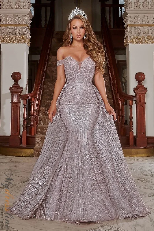 Prom dresses with lace - up side panels and ruffled bodices for a feminine and detailed lookPortia & Scarlett PS22912 Prom dresses with lace - up side panels and ruffled bodices for a feminine and detailed lookPortia & Scarlett PS22912