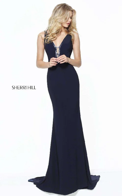 Sequined formal dresses with open backs for a sexy prom styleSherri Hill 50814 Dress Sequined formal dresses with open backs for a sexy prom styleSherri Hill 50814 Dress