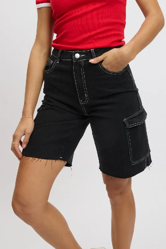 Bermuda Women Shorts for a Classic and Sophisticated LookBlack Relaxed Shorts