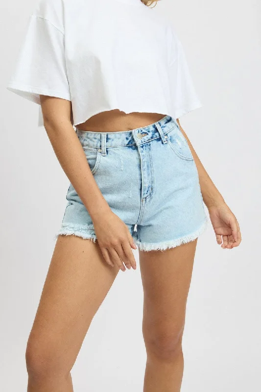 Printed Animal Print Women Shorts for a Wild and Stylish AppearanceBlue Relaxed Short High Rise Printed Animal Print Women Shorts for a Wild and Stylish AppearanceBlue Relaxed Short High Rise