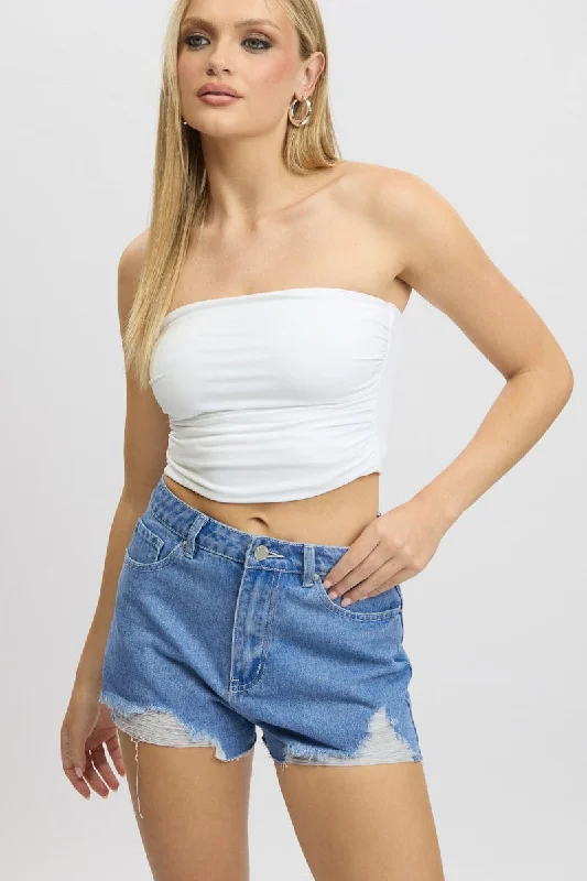 Cargo Women Shorts with Multiple Pockets for FunctionalityBlue Relaxed Shorts HIgh Rise Cargo Women Shorts with Multiple Pockets for FunctionalityBlue Relaxed Shorts HIgh Rise