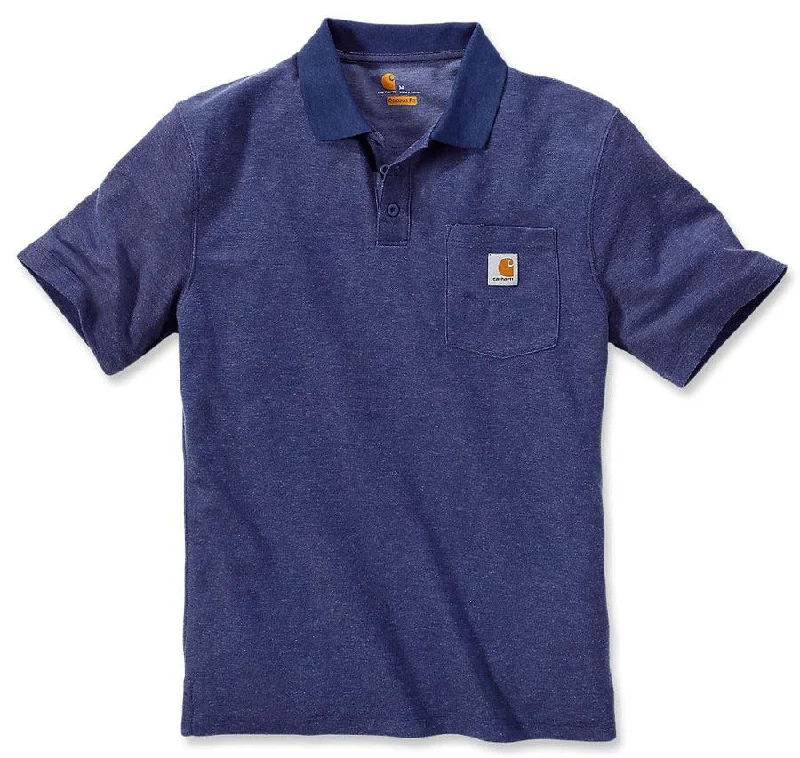 Pocketed Women T Shirt for Added FunctionalityK570 - Loose fit midweight short-sleeve pocket polo - Cobalt Blue Heather Pocketed Women T Shirt for Added FunctionalityK570 - Loose fit midweight short-sleeve pocket polo - Cobalt Blue Heather