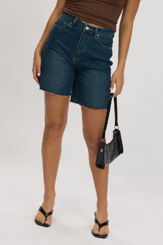 Jeanette Women Shorts with a Soft and Comfortable FeelDenim Jorts High Rise