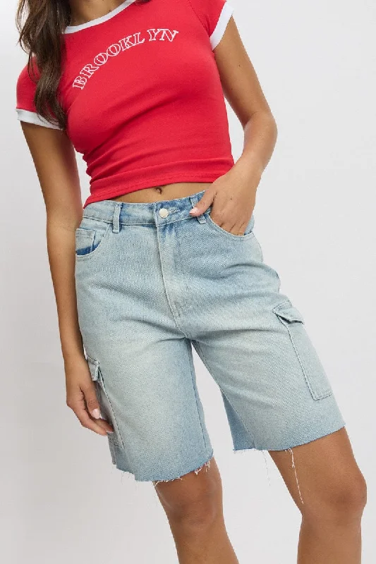 High - Waisted Women Shorts for a Retro and Flattering LookDenim Relaxed Shorts