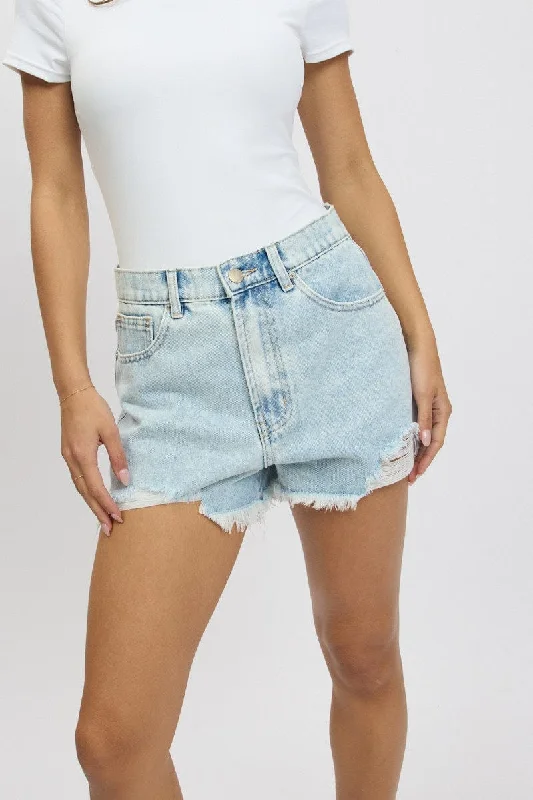 Denim Women Shorts with Distressed Details for a Casual VibeDenim Relaxed Shorts HIgh Rise Denim Women Shorts with Distressed Details for a Casual VibeDenim Relaxed Shorts HIgh Rise