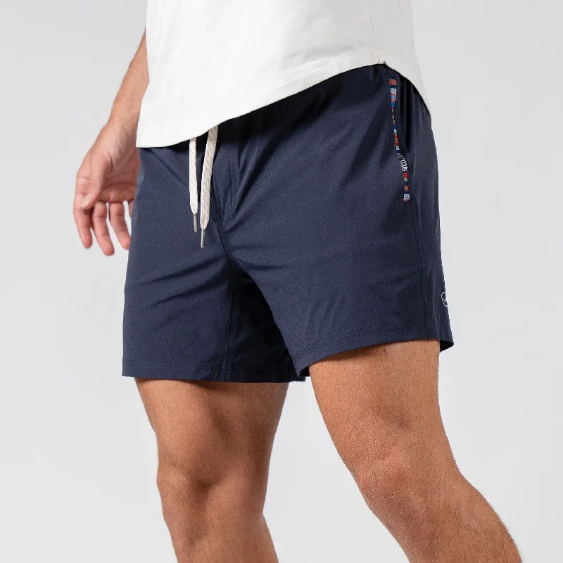 Leather Look Women Shorts for an Edgy and Chic StyleFlow 2.0 Short (Athletic) - Midnight Blue 5.5" & 7" Leather Look Women Shorts for an Edgy and Chic StyleFlow 2.0 Short (Athletic) - Midnight Blue 5.5" & 7"