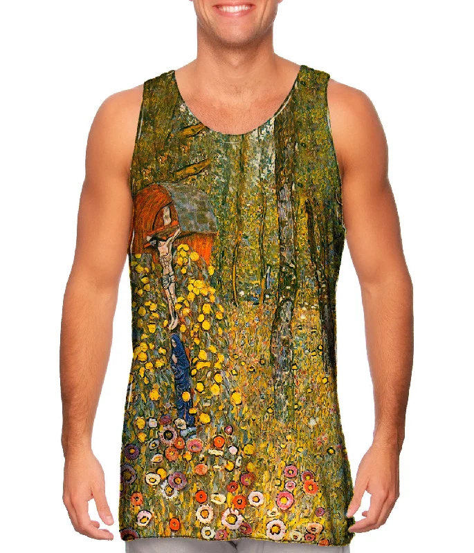 Plus Size Women's Side - Slit Tank Tops in Metallic ShadesGustav Klimt -"Jesus Garden" (1912)