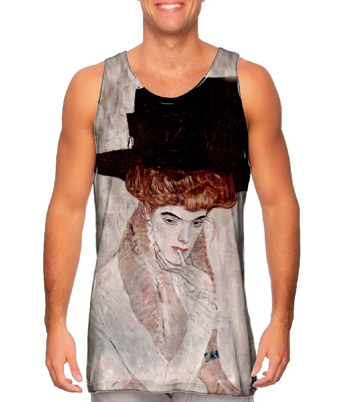 Women's Button - Down Tank Tops in Striped PatternsGustav Klimt -"Lady in White" (1910) Women's Button - Down Tank Tops in Striped PatternsGustav Klimt -"Lady in White" (1910)