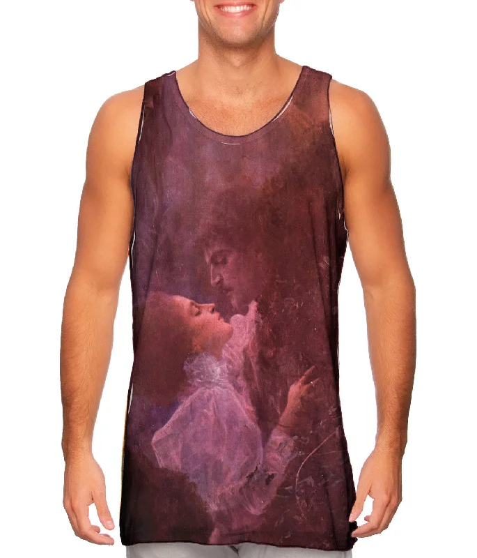 Women's Longline Tank Tops with Abstract PrintsGustav Klimt -"Love" (1895)