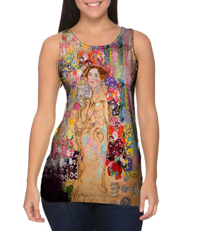 Women's Sleeveless Ribbed Tank Tops for a Trendy LookGustav Klimt -"Maria Munk" (1918) Women's Sleeveless Ribbed Tank Tops for a Trendy LookGustav Klimt -"Maria Munk" (1918)