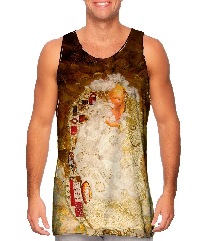 Women's Spaghetti Strap Tank Tops with Geometric PatternsGustav Klimt -"Ode to Klimt" (1910) Women's Spaghetti Strap Tank Tops with Geometric PatternsGustav Klimt -"Ode to Klimt" (1910)