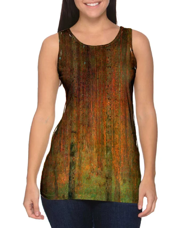 Crew Neck Women's Sustainable Tank Tops Made from Recycled MaterialsGustav Klimt -"Pine Forest II" (1901) Crew Neck Women's Sustainable Tank Tops Made from Recycled MaterialsGustav Klimt -"Pine Forest II" (1901)