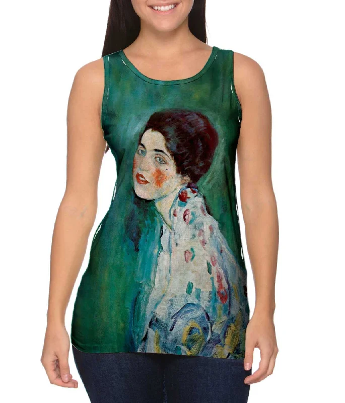 Plunge Neck Women's Seamless Tank Tops for a Smooth FitGustav Klimt -"Portrait of a Lady" (1917) Plunge Neck Women's Seamless Tank Tops for a Smooth FitGustav Klimt -"Portrait of a Lady" (1917)