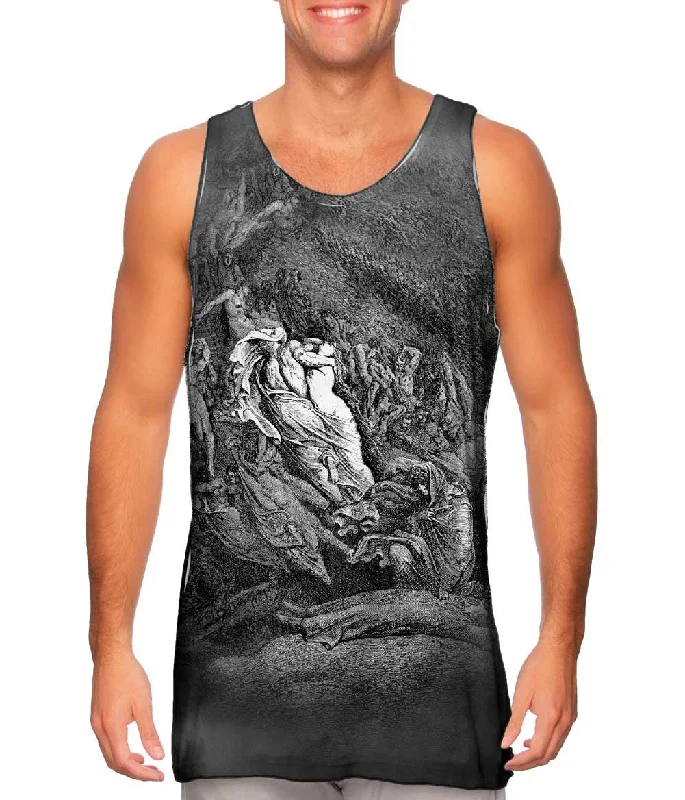 Women's Cropped Tank Tops with Vintage Band LogosGustave Dore - "Dantes Inferno Dante Has A Touch Of The Vapours" (1857) Women's Cropped Tank Tops with Vintage Band LogosGustave Dore - "Dantes Inferno Dante Has A Touch Of The Vapours" (1857)