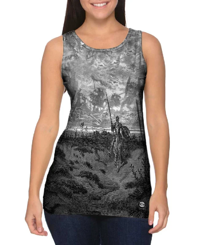 Plus Size Women's Puff - Sleeve Tank Tops in Pastel HuesGustave Dore - "Don Quixote" (1891) Plus Size Women's Puff - Sleeve Tank Tops in Pastel HuesGustave Dore - "Don Quixote" (1891)