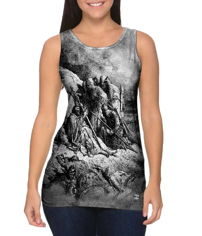 Women's Longline Tank Tops with Abstract PrintsGustave Dore - "Gaining Converts" (1891) Women's Longline Tank Tops with Abstract PrintsGustave Dore - "Gaining Converts" (1891)