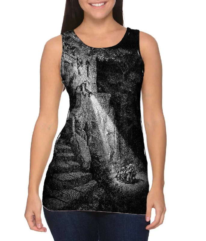 Plus Size Women's Glitter - Trimmed Tank Tops for Party NightsGustave Dore - "Light The Night Orphans" (1888) Plus Size Women's Glitter - Trimmed Tank Tops for Party NightsGustave Dore - "Light The Night Orphans" (1888)