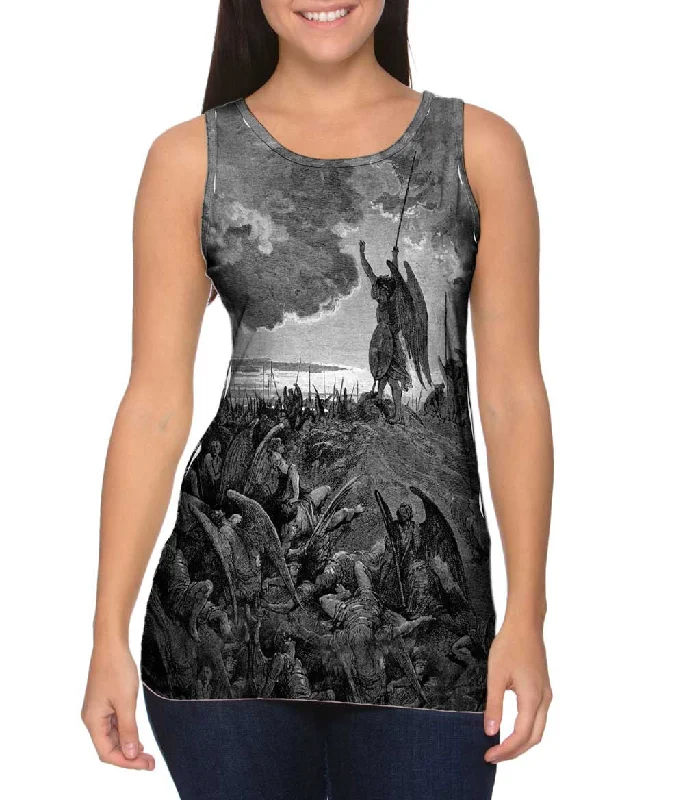 Crew Neck Women's Sustainable Tank Tops Made from Recycled MaterialsGustave Dore - "Paradise Lost 3" (1857) Crew Neck Women's Sustainable Tank Tops Made from Recycled MaterialsGustave Dore - "Paradise Lost 3" (1857)