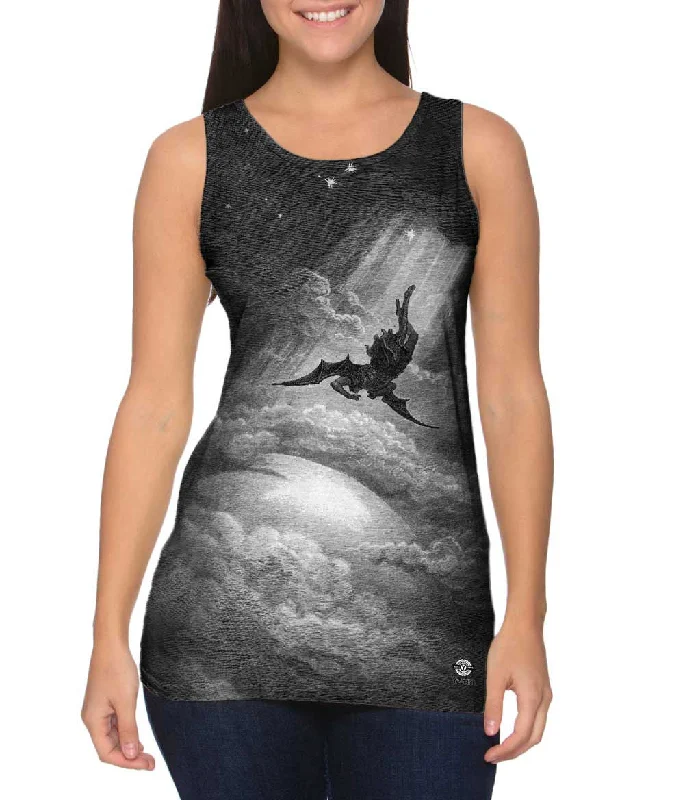 Women's Button - Down Tank Tops in Striped PatternsGustave Dore - "Paradise Lost Fall to Earth" (1866) Women's Button - Down Tank Tops in Striped PatternsGustave Dore - "Paradise Lost Fall to Earth" (1866)