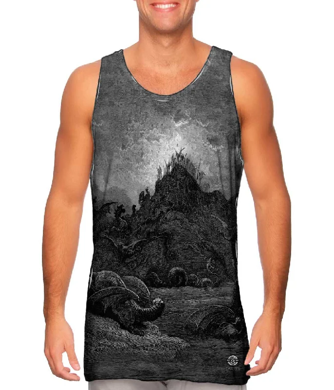 High - Neck Women's Silk Blend Tank Tops for a Luxurious FeelGustave Dore - "Paradise Lost" High - Neck Women's Silk Blend Tank Tops for a Luxurious FeelGustave Dore - "Paradise Lost"