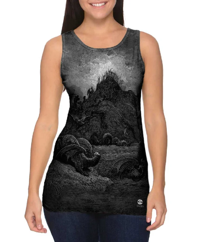 Women's Longline Tank Tops with Abstract PrintsGustave Dore - "Paradise Lost"