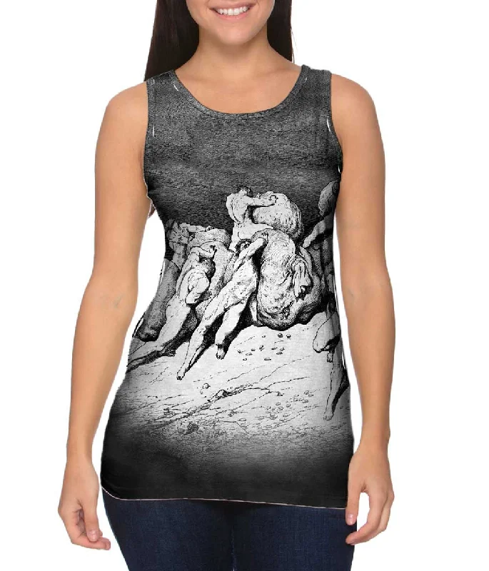 Crew Neck Women's Sustainable Tank Tops Made from Recycled MaterialsGustave Dore - "The Hoarders And Wasters" (1857) Crew Neck Women's Sustainable Tank Tops Made from Recycled MaterialsGustave Dore - "The Hoarders And Wasters" (1857)