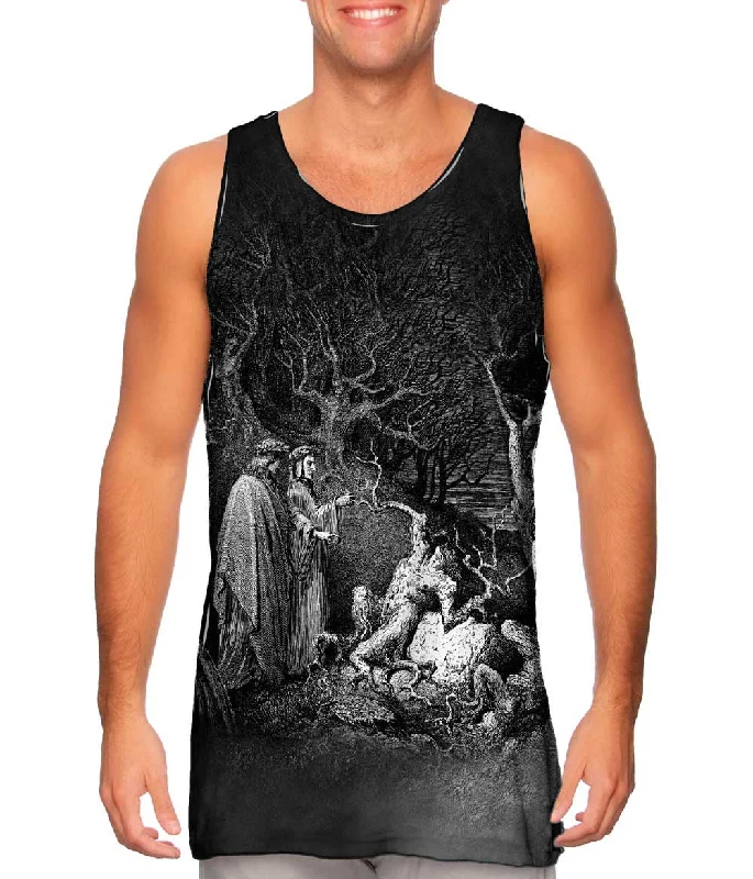 Women's Button - Down Tank Tops in Striped PatternsGustave Dore - "The Inferno Canto 13" (1857) Women's Button - Down Tank Tops in Striped PatternsGustave Dore - "The Inferno Canto 13" (1857)