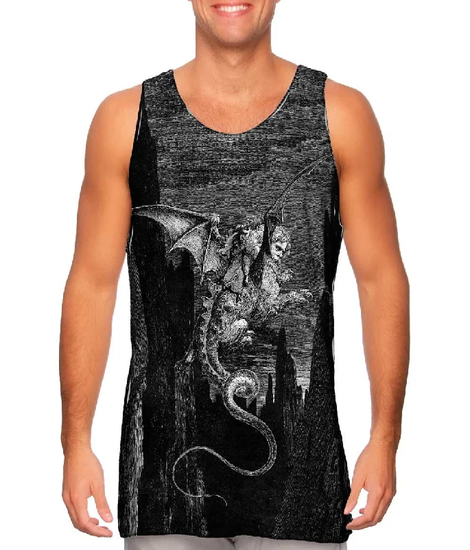 V - Neck Women's Moisture - Wicking Tank Tops for RunningGustave Dore - "The Inferno Canto 41" (1857) V - Neck Women's Moisture - Wicking Tank Tops for RunningGustave Dore - "The Inferno Canto 41" (1857)
