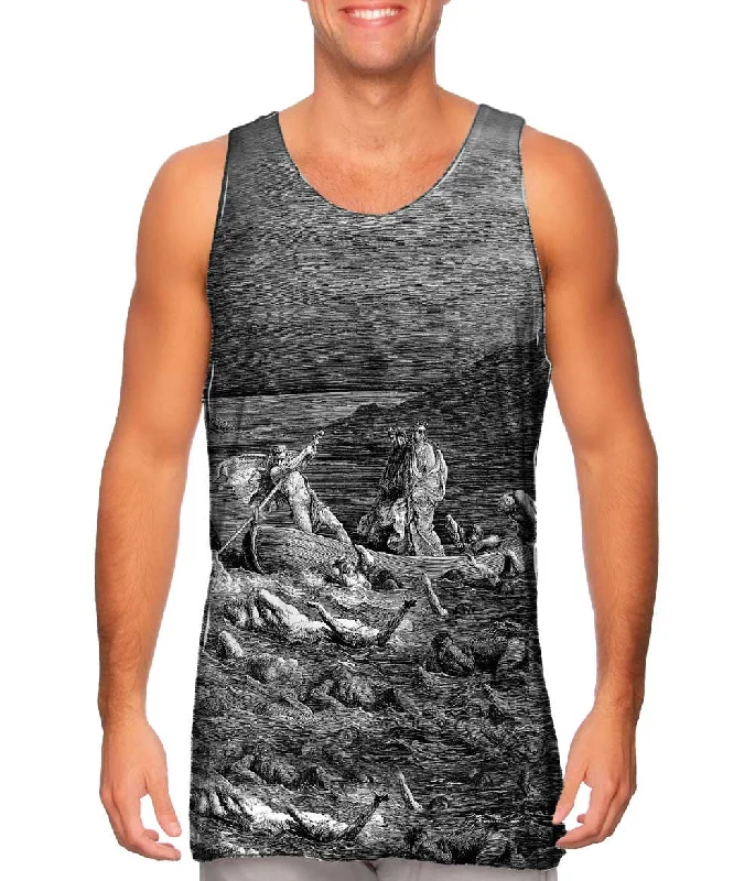 Women's Spaghetti Strap Tank Tops with Geometric PatternsGustave Dore - "The Inferno Canto 8" (1857) Women's Spaghetti Strap Tank Tops with Geometric PatternsGustave Dore - "The Inferno Canto 8" (1857)