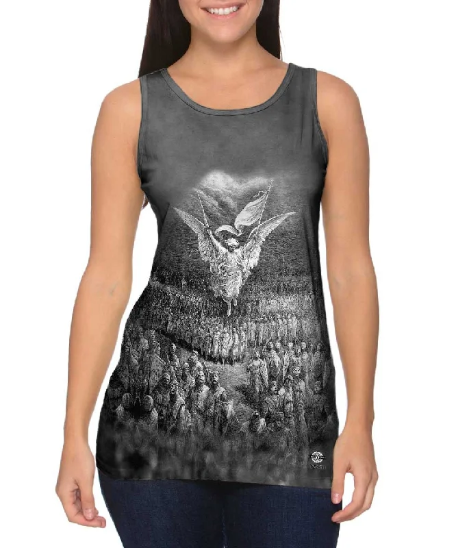 Plus Size Women's Embroidered Tank Tops in Boho StylesGustave Dore - "The Road to Jerusalem" (1877) Plus Size Women's Embroidered Tank Tops in Boho StylesGustave Dore - "The Road to Jerusalem" (1877)
